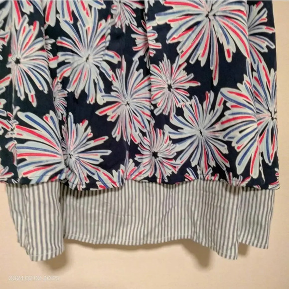 NWT Crown & Ivy Redwhite&cute double spaghetti strap patriotic Top Blouse SZ Med - Picture 4 of 8